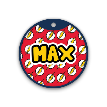 Customized Pet Id Tag - Lightning Blot
